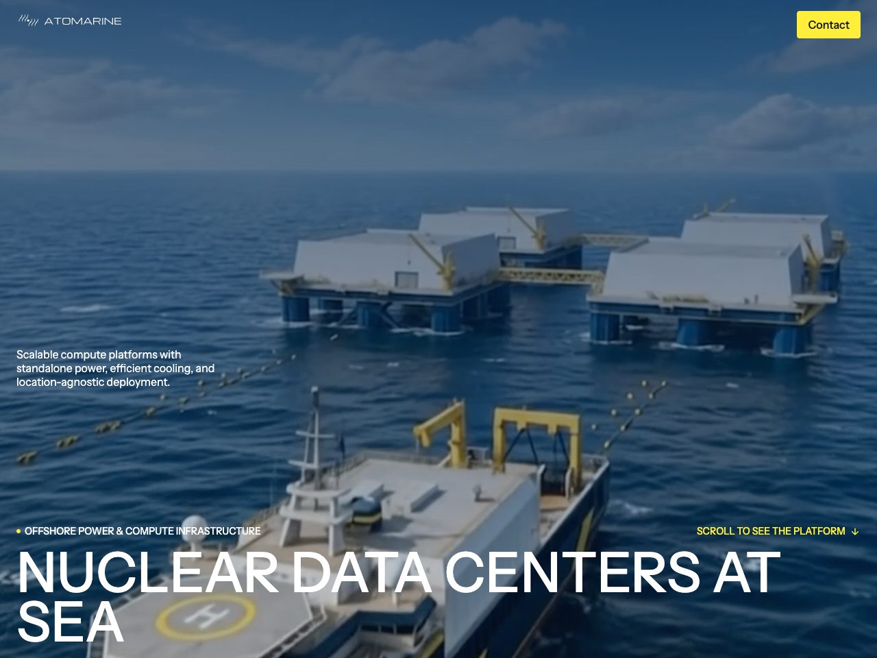 Homepage screenshot of Atomarine