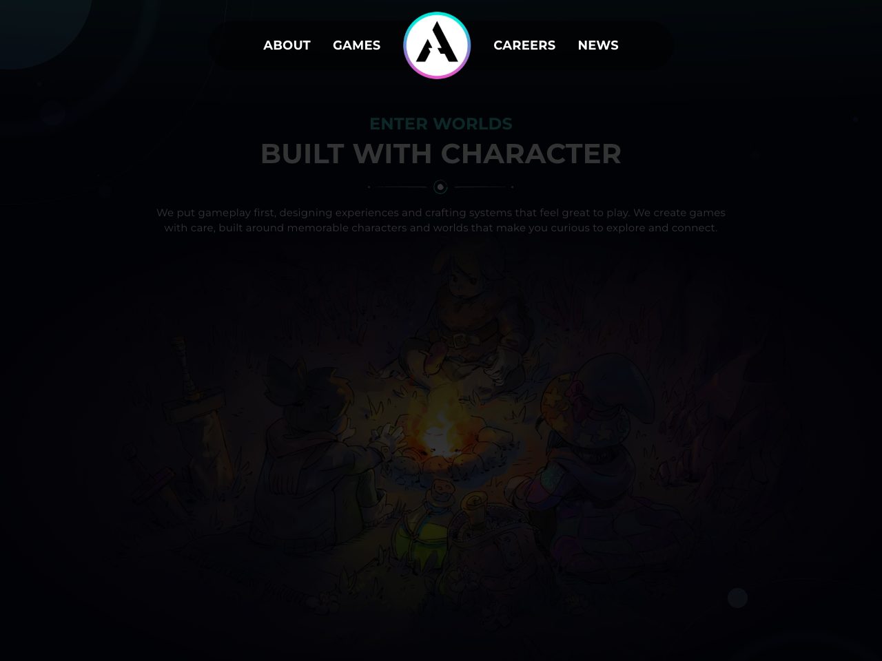 Homepage screenshot of Aurory