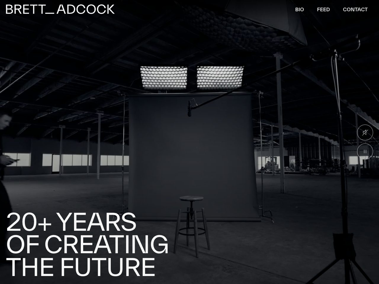 Homepage screenshot of Brett Adcock