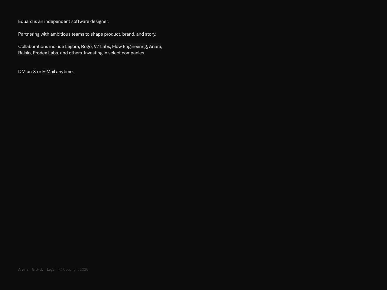 Homepage screenshot of Eduard Wieandt