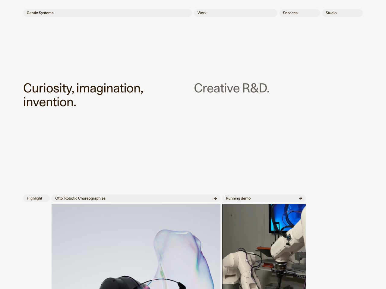 Homepage screenshot of Gentle
