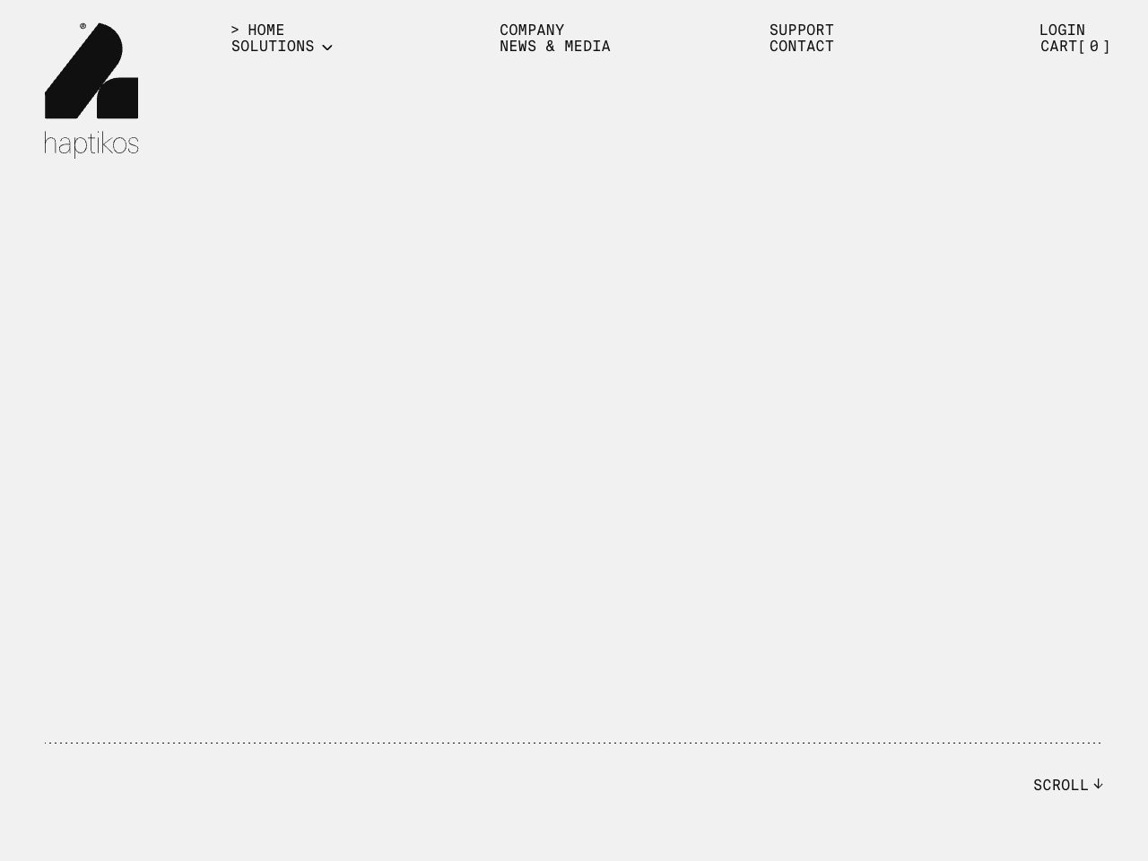 Homepage screenshot of Haptikos