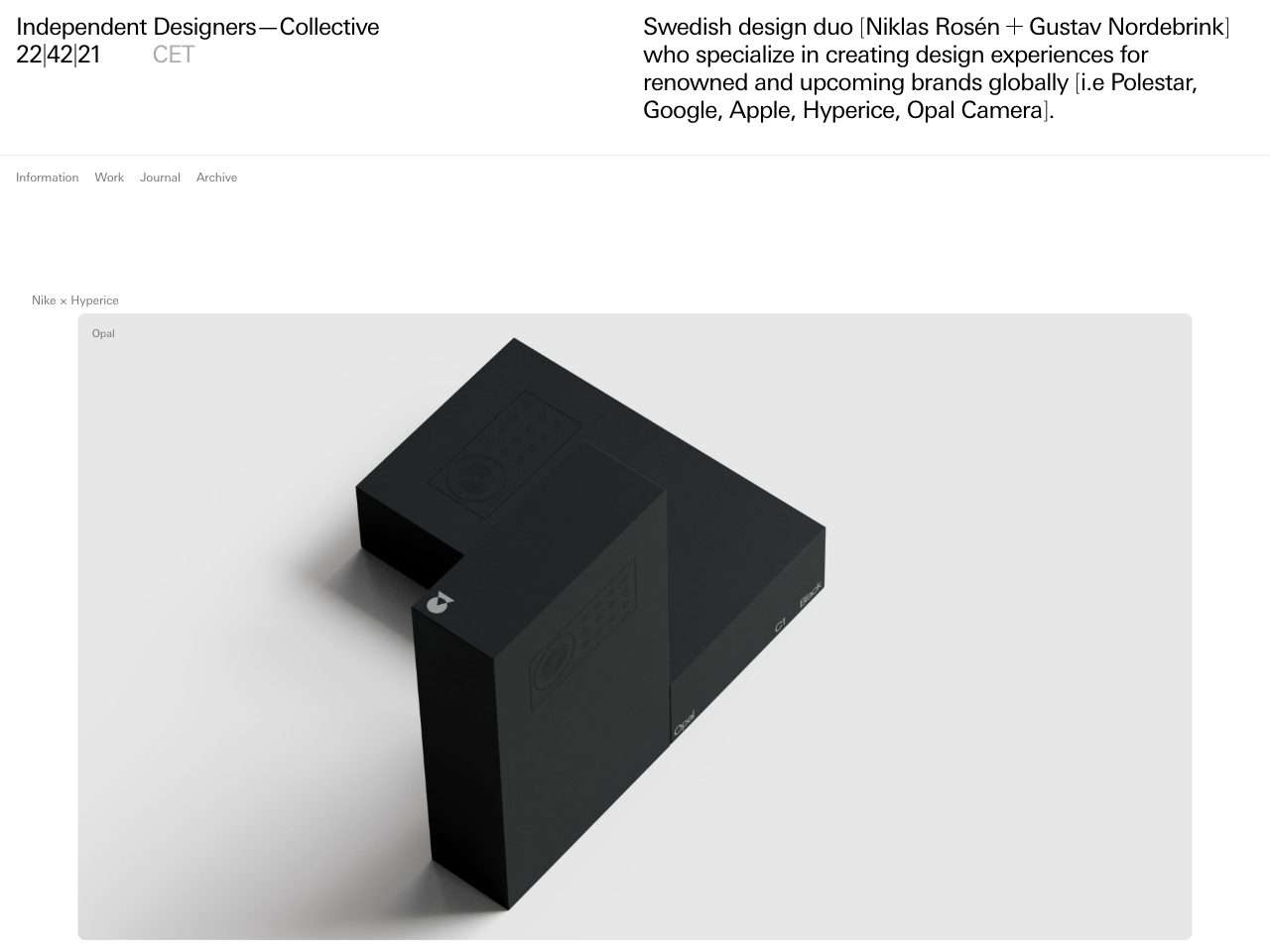 Homepage screenshot of ID-C