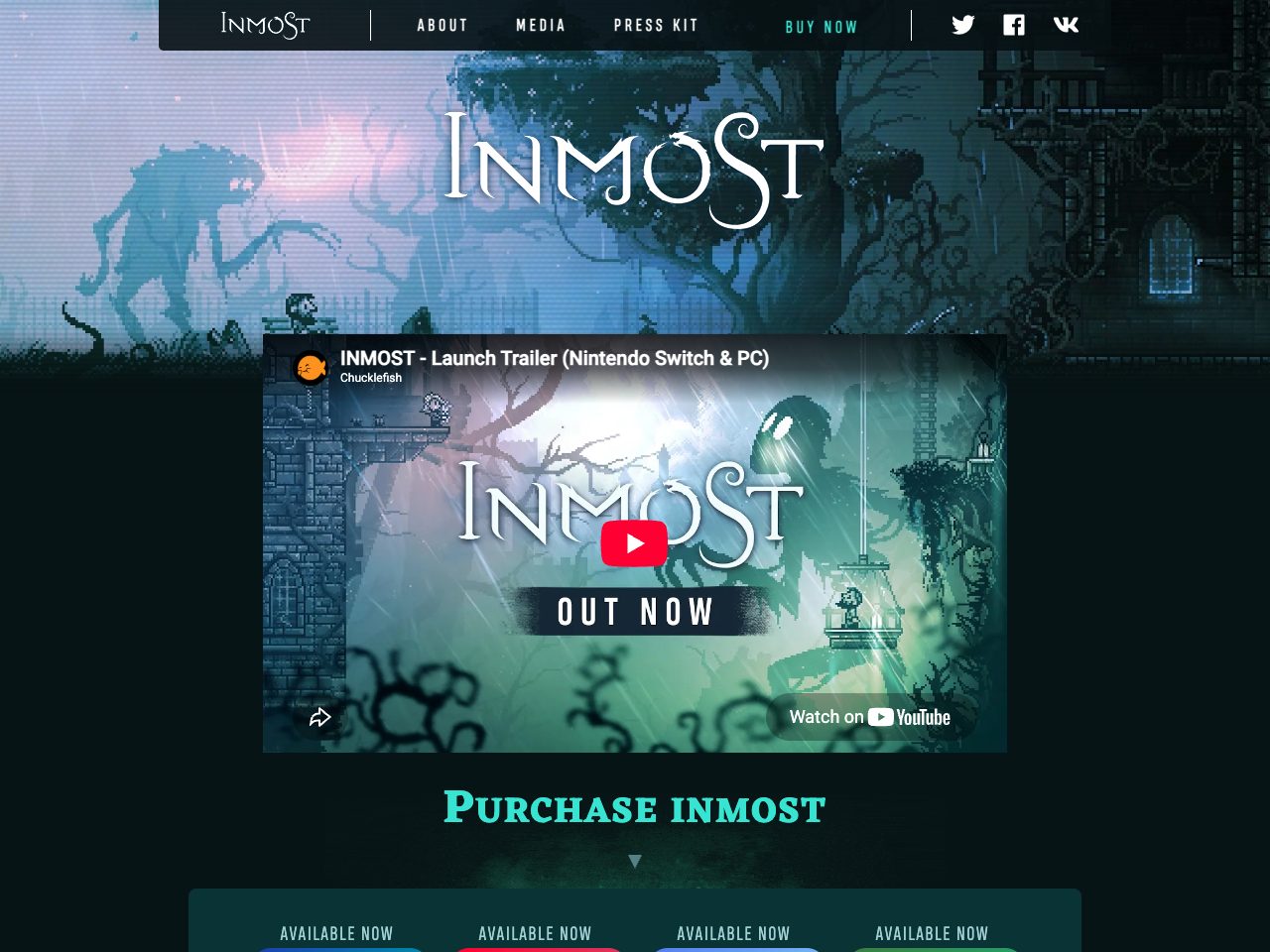 Homepage screenshot of Inmost