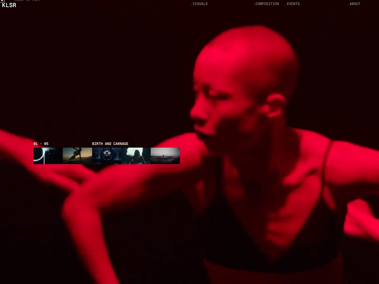 Homepage screenshot of KLSR