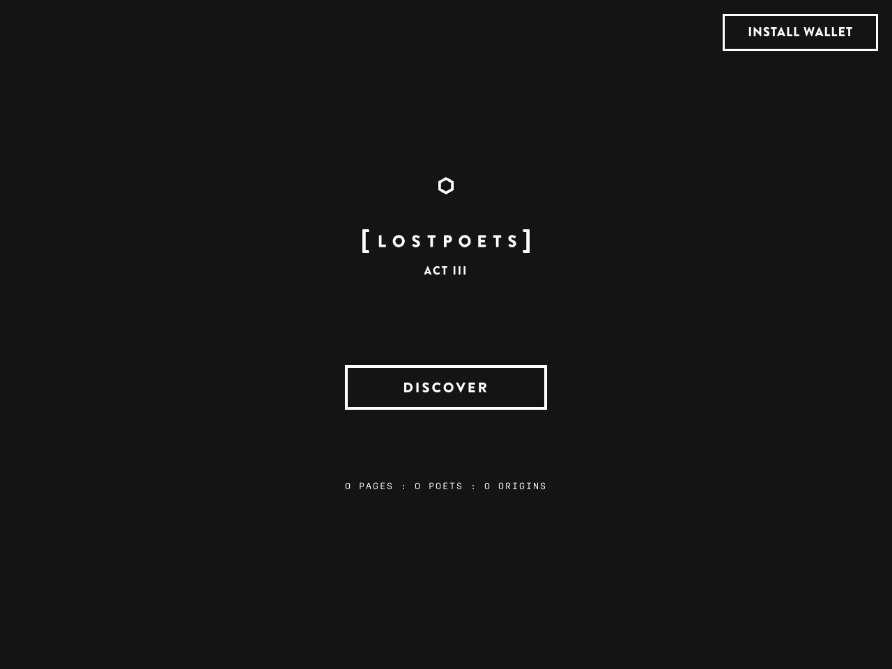 Homepage screenshot of Lost Poets