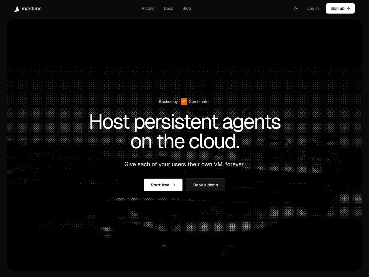 Homepage screenshot of Maritime