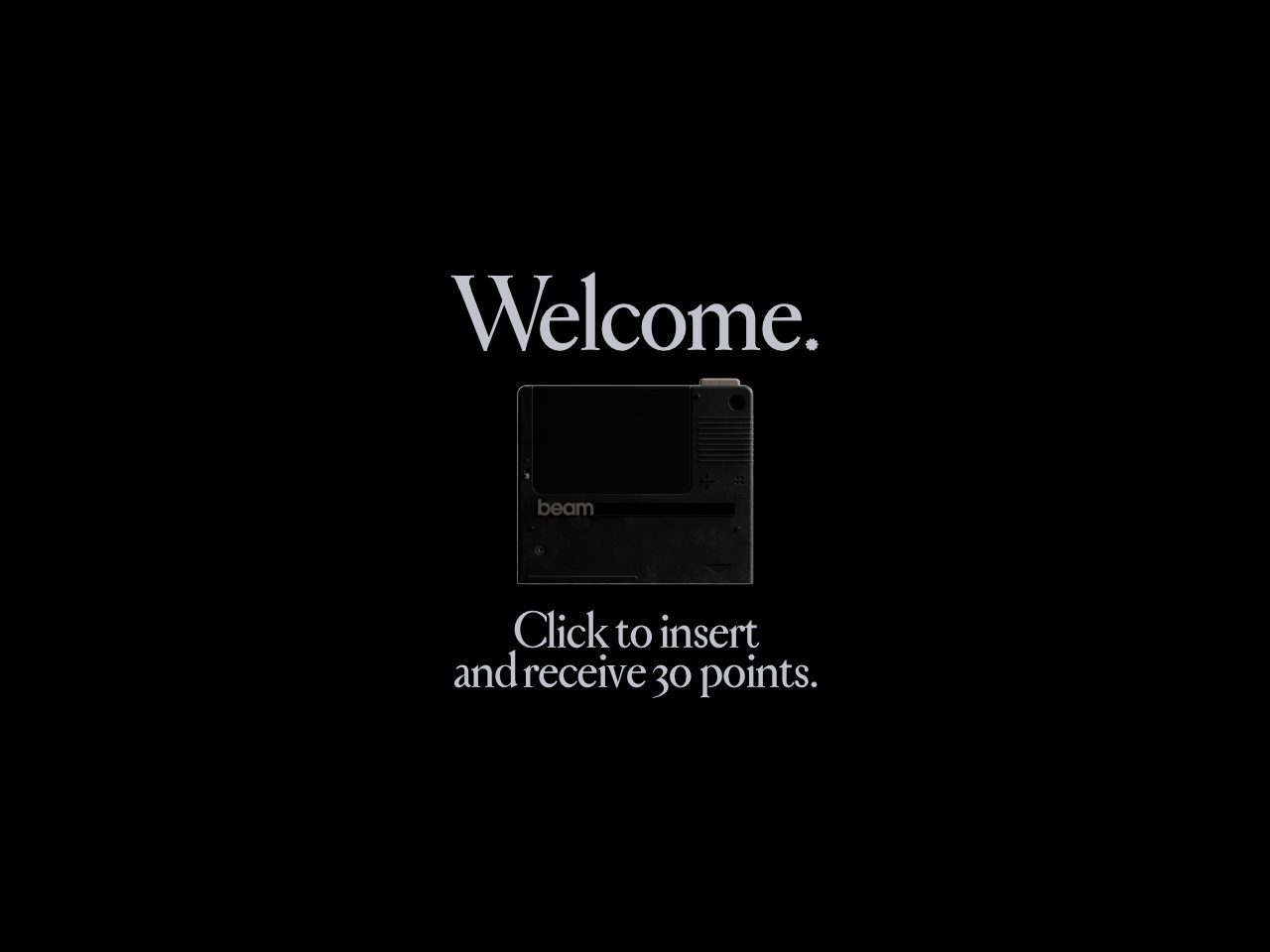 Homepage screenshot of Beam Gaming