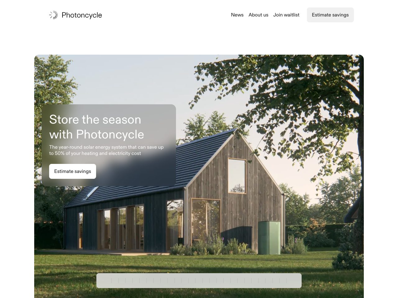 Homepage screenshot of Photoncycle