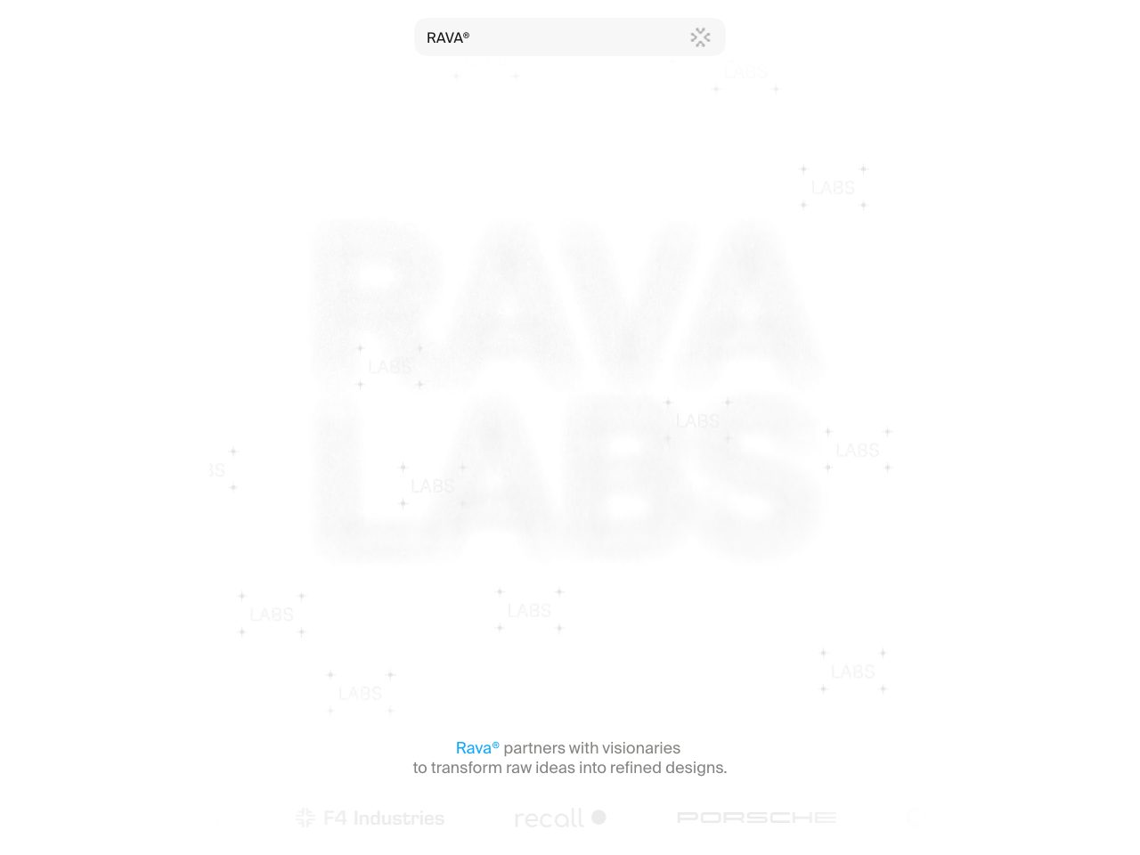Homepage screenshot of Rava Labs