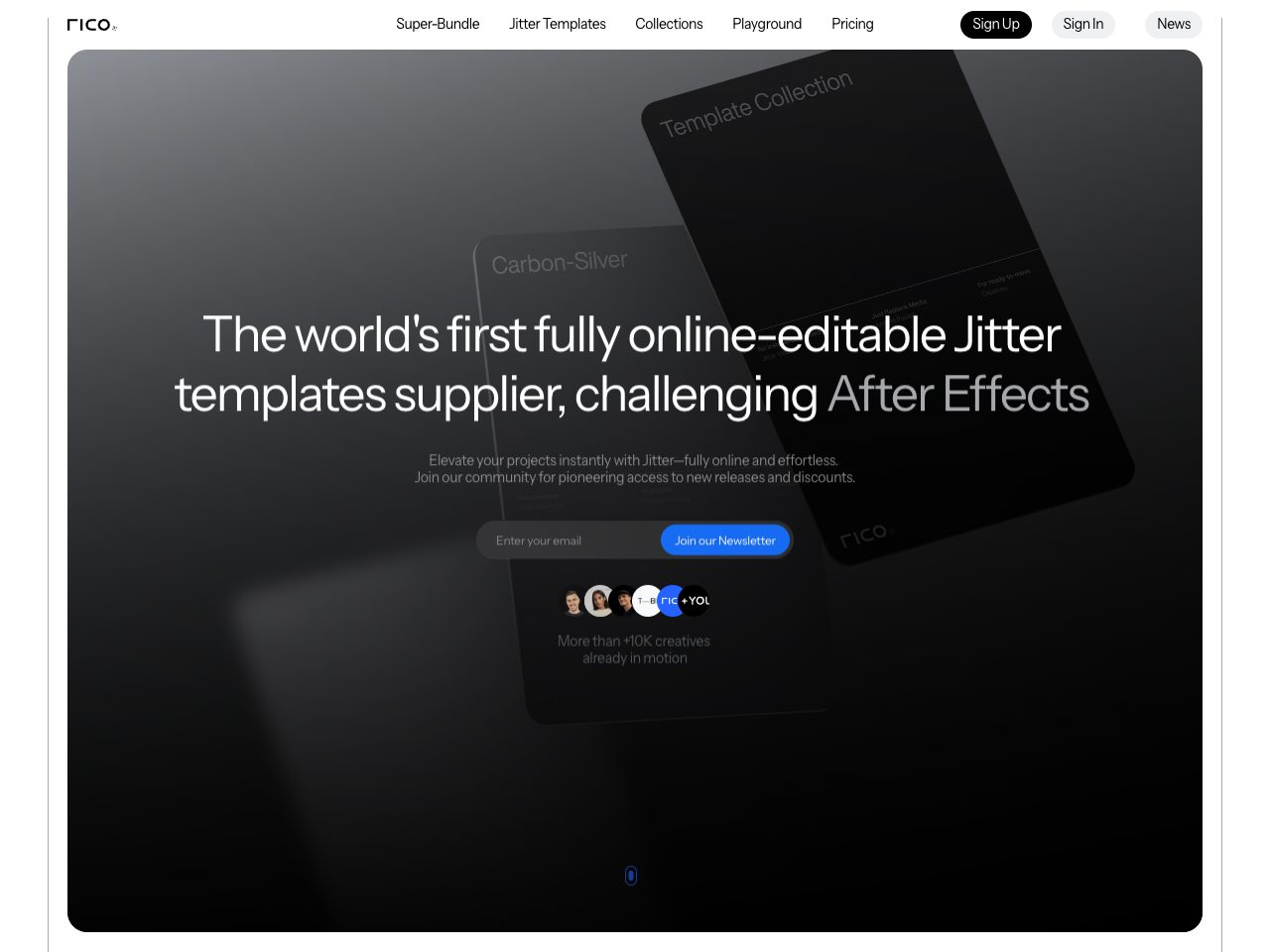 Homepage screenshot of Rico Supply