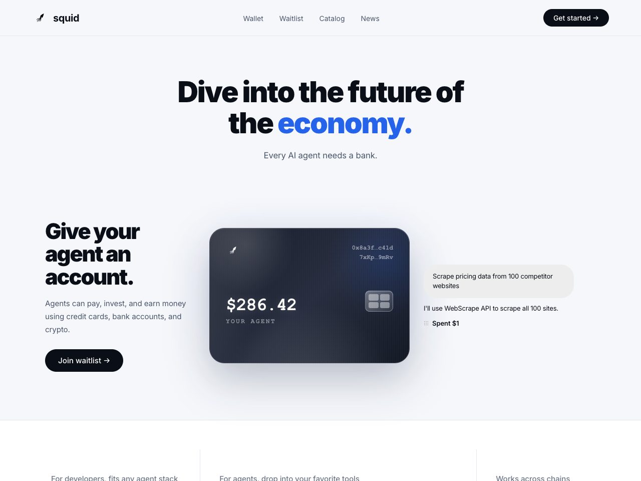 Homepage screenshot of Squid