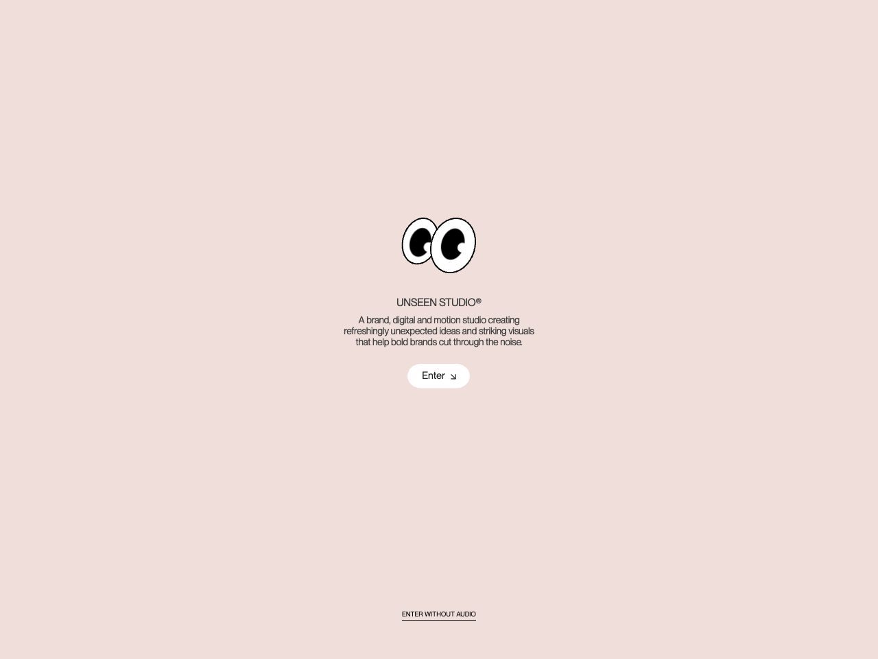 Homepage screenshot of Unseen Studio®