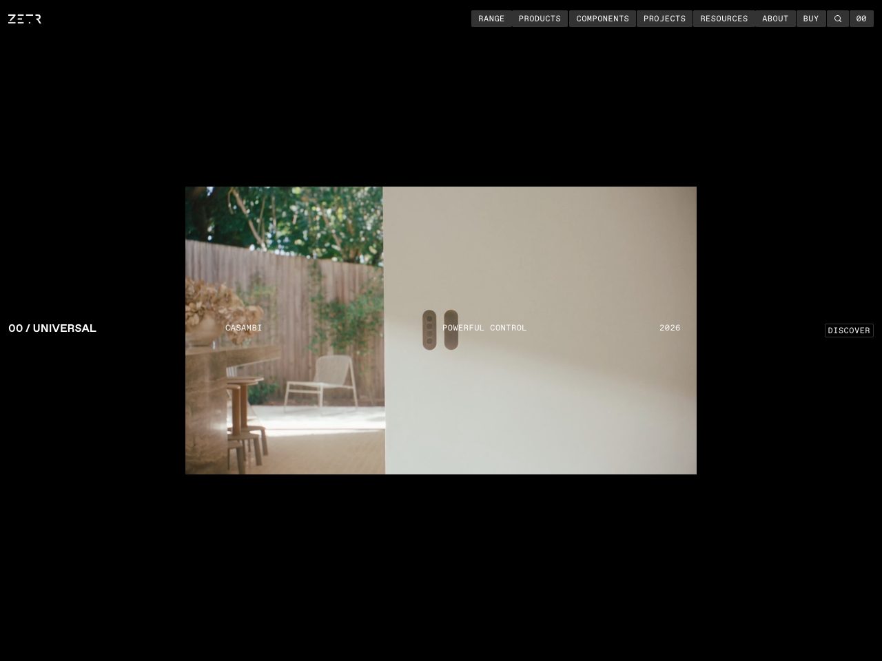 Homepage screenshot of ZETR